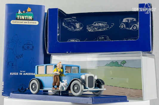 ATLAS TINTIN CAR # 4 Chequer Taxi - America Herge model 1/43 Scale Voiture