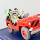 ATLAS TINTIN CAR # 44 Willys Jeep - Land Black Gold Herge model car 1/43 Scale