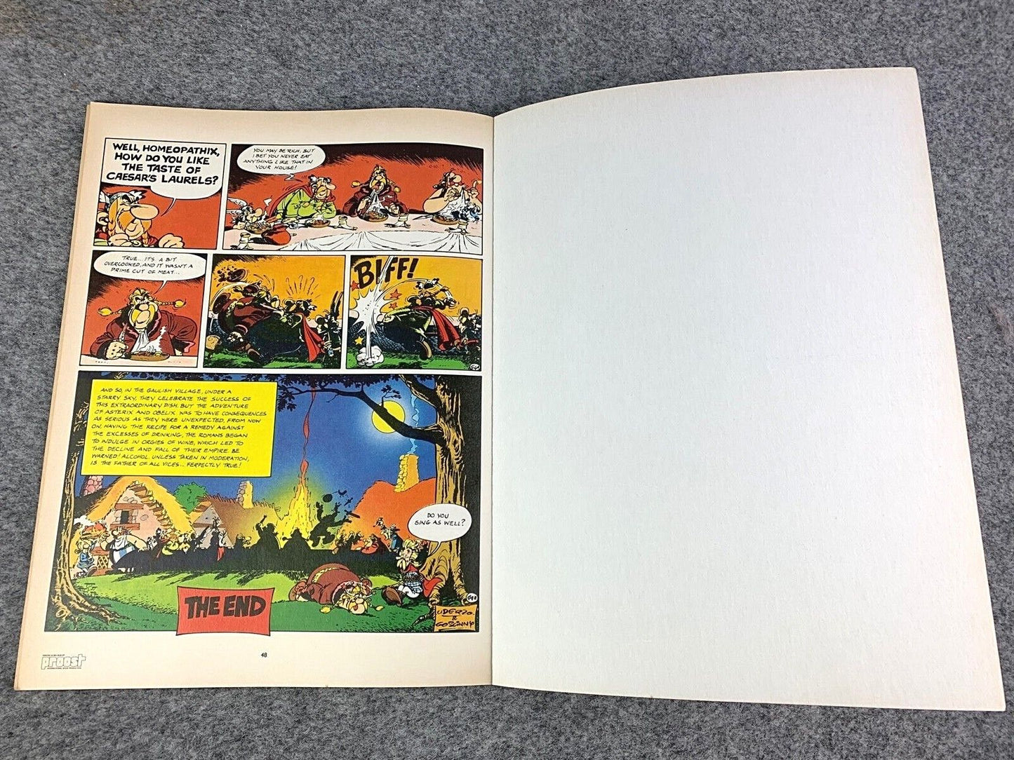 Asterix & the Laurel Wreath - 1970/80s Hodder/Dargaud UK Edition Paperback Book Uderzo