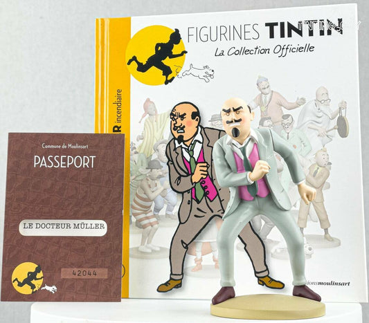 Tintin Figurine Officielle # 12 Dr Muller: Black Island Herge model Figure