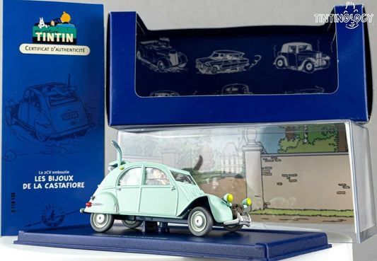 ATLAS TINTIN CAR # 33 Crashed 2CV Castafiore Emerald Herge model car 1/43 Scale