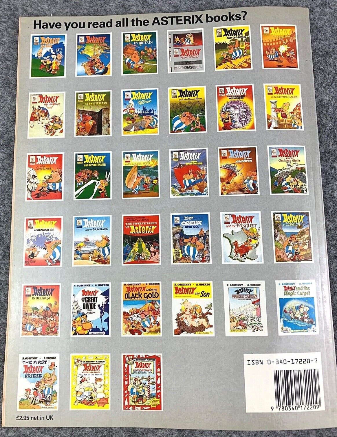 Asterix & Cleopatra - 1980s Hodder/Dargaud UK Edition Paperback Book Uderzo