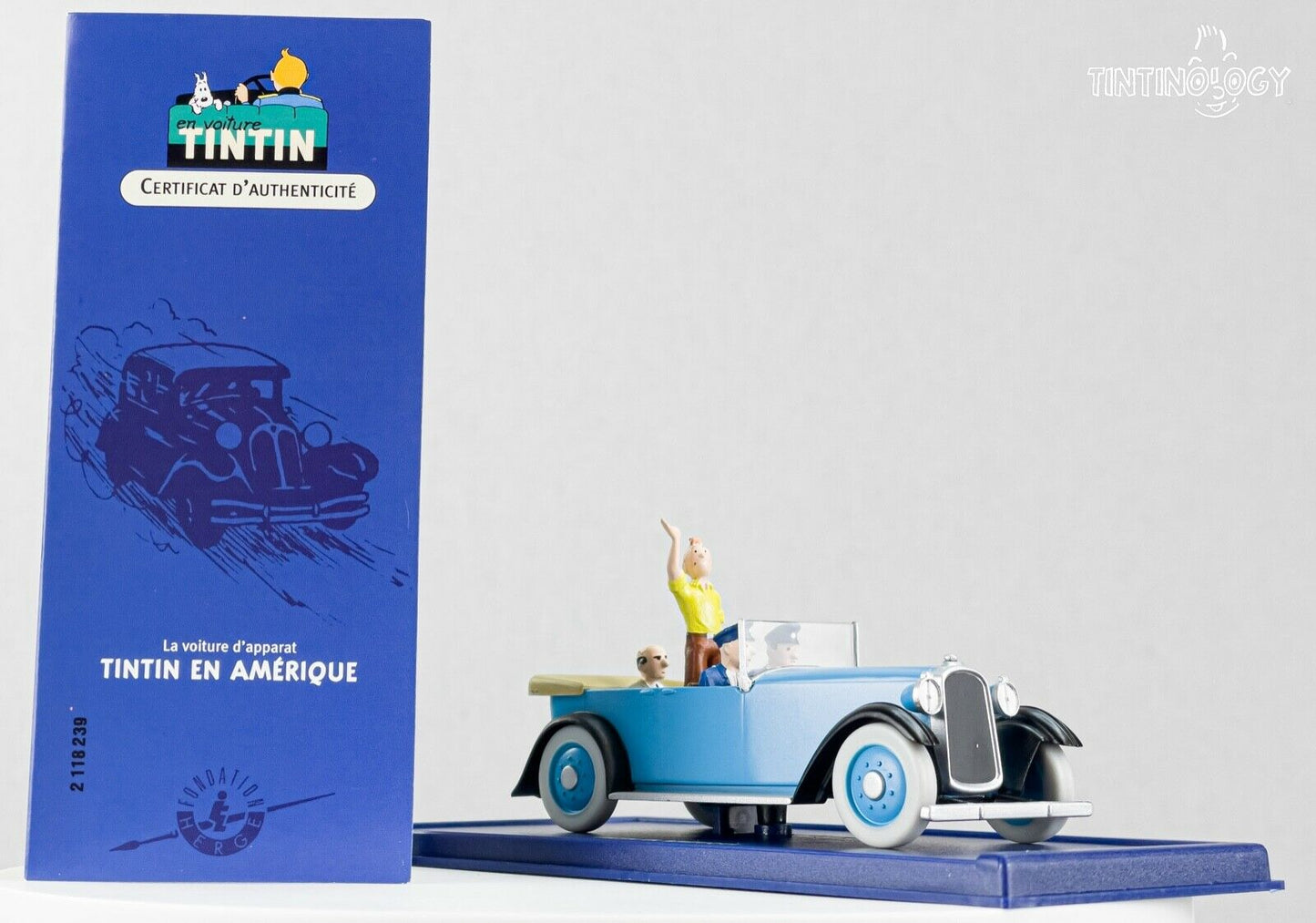 ATLAS TINTIN CAR # 39 Official Car - America Herge model 1/43 Scale Voiture