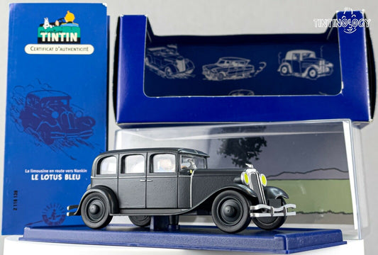 ATLAS TINTIN CAR # 38 Nanjing Limo - Blue Lotus Herge model car 1/43 Scale