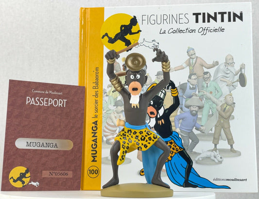 Tintin Figurines Officielle # 100 Muganga the Sorcerer: Congo Resin Model Figure