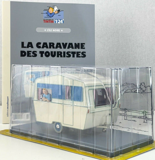 VOITURE TINTIN 1/24 #51 Tourists Caravan: Black Island ML Model car Hachette