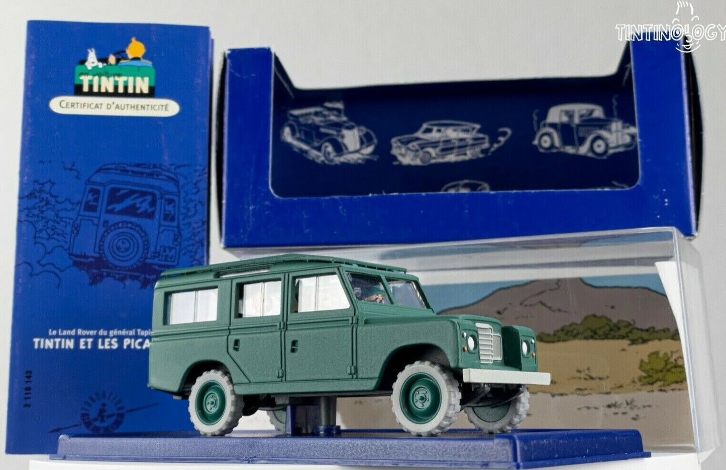 ATLAS TINTIN CAR # 43 Land Rover Defender: Picaros Herge model voiture 1/43 Scal