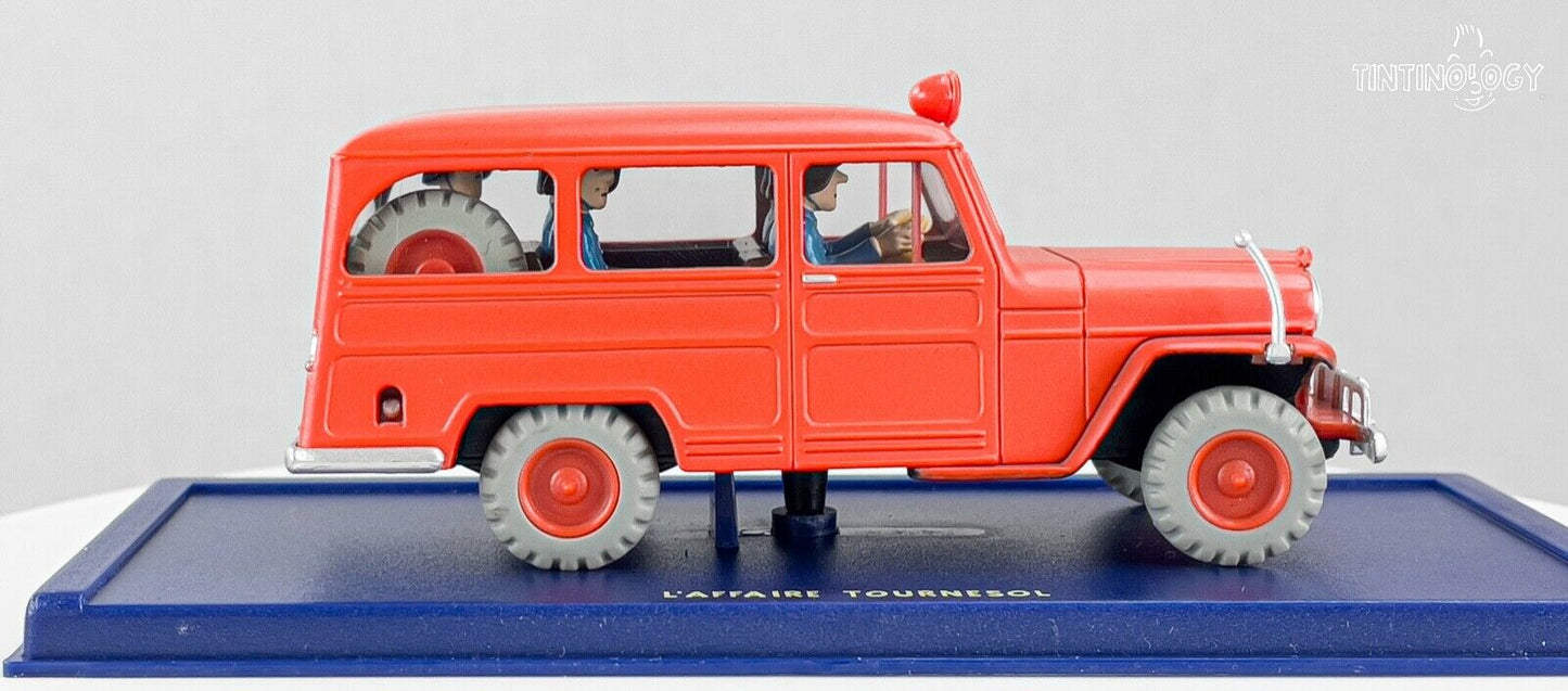 ATLAS TINTIN CAR # 57 Jeep Overland - Calculus Affair Herge model car 1/43 Scale