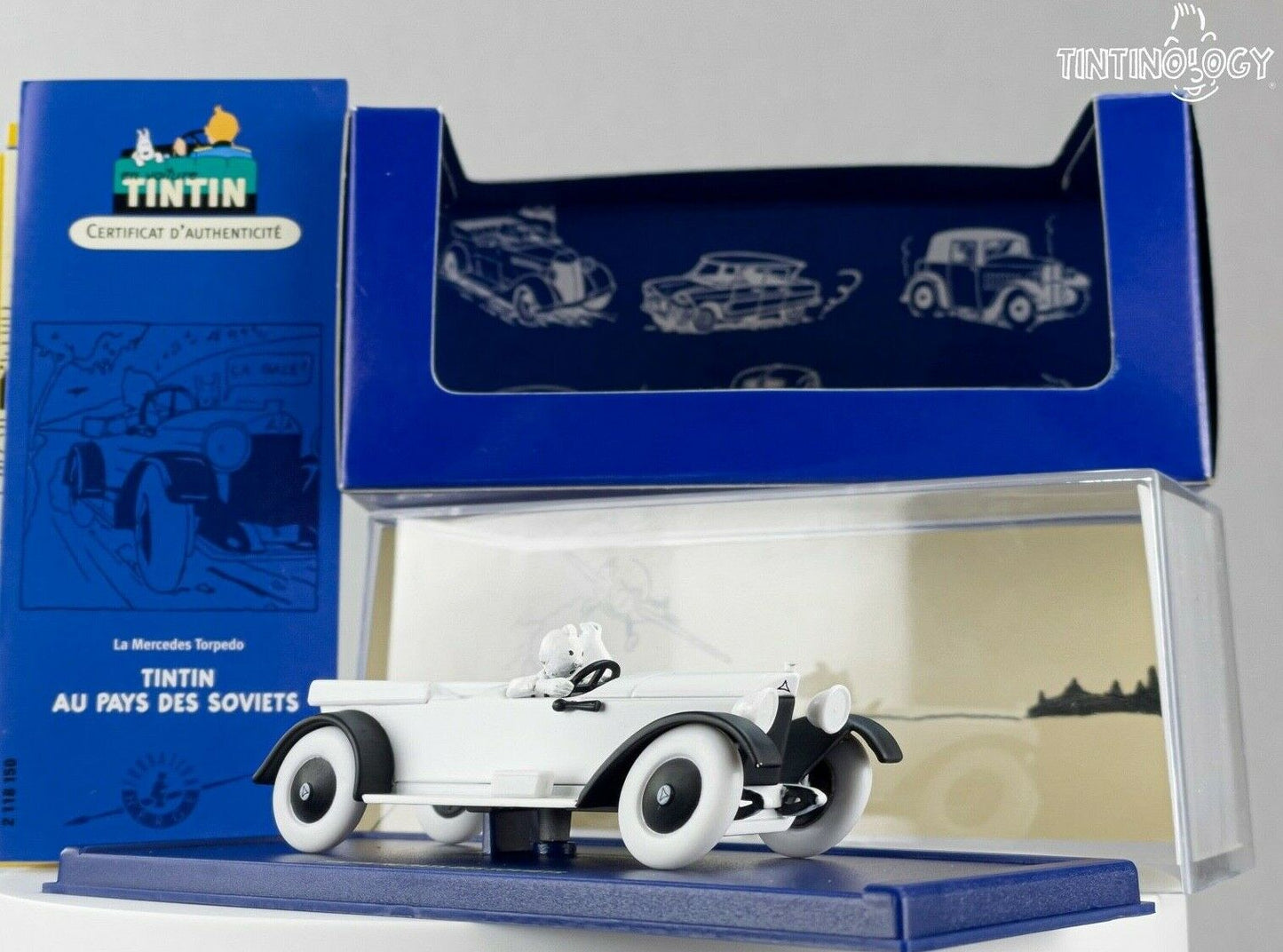 ATLAS TINTIN CAR # 50 Mercedes 15/70 Soviets Herge model car 1/43 Scale