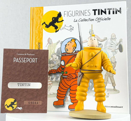 Tintin Figurines Officielle # 7 Tintin in Spacesuit - Moon Herge model ML Figure