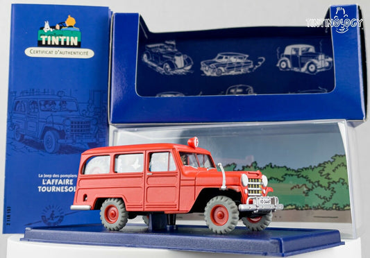 ATLAS TINTIN CAR # 57 Jeep Overland - Calculus Affair Herge model car 1/43 Scale