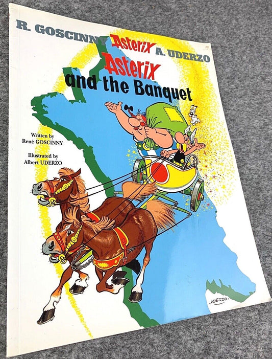 Asterix & the Banquet - 2000s Orion/Sphere UK Edition Paperback Book EO Uderzo