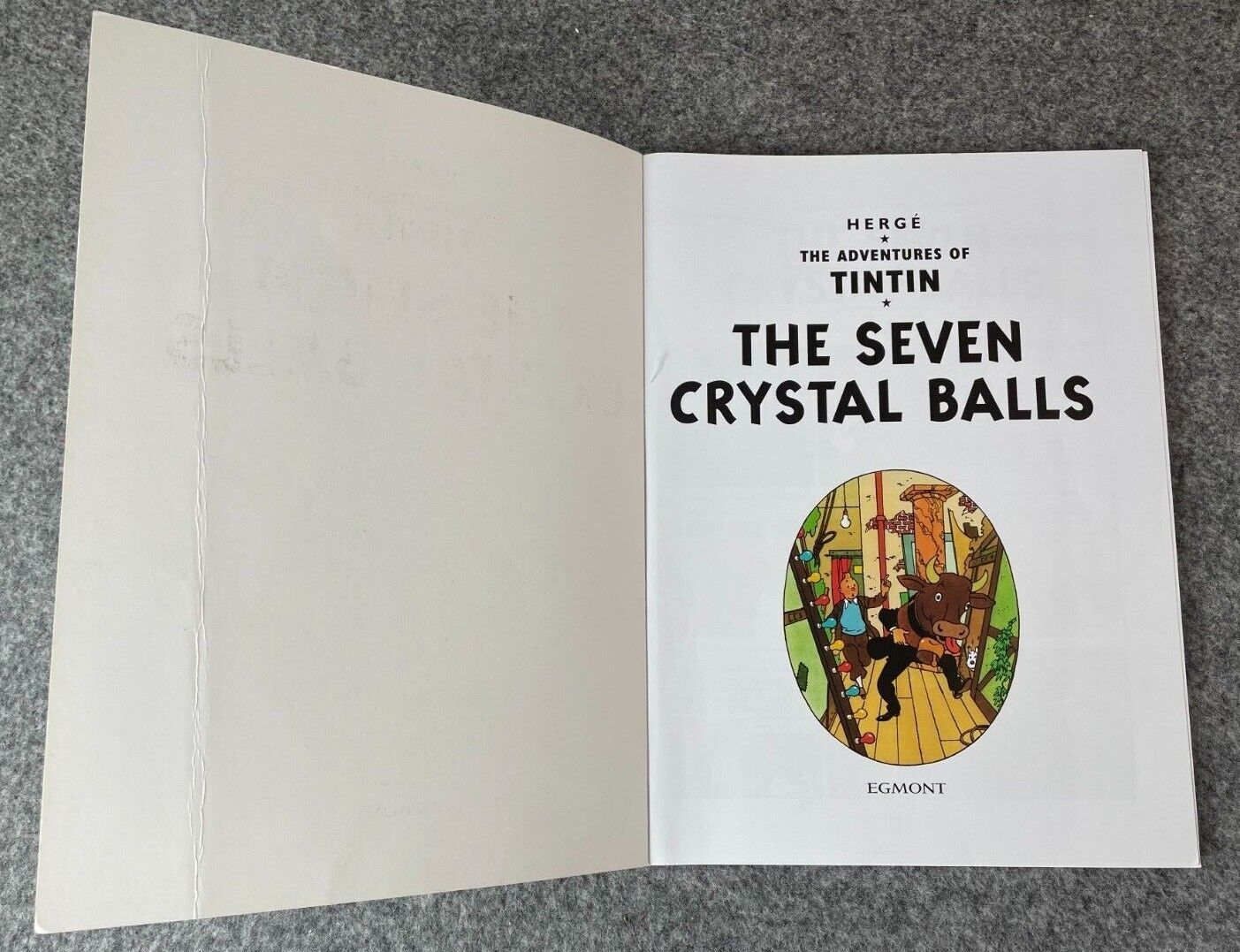 The 7 Crystal Balls Tintin Book Egmont UK Paperback Edition