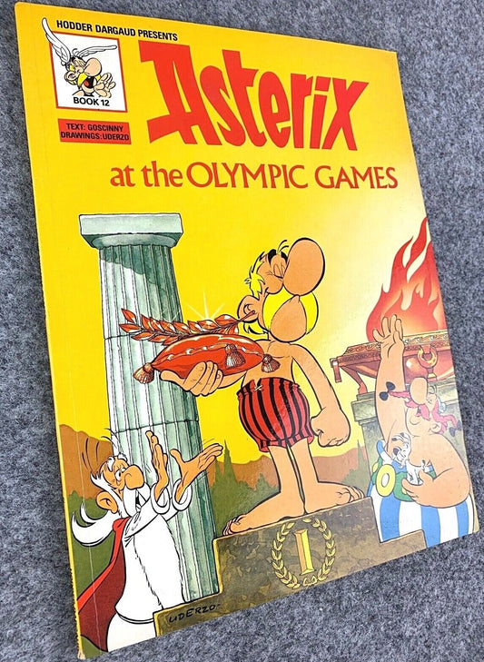 Asterix & the Olympic Games - 1970/80s Hodder/Dargaud UK Edition Paperback Book Uderzo