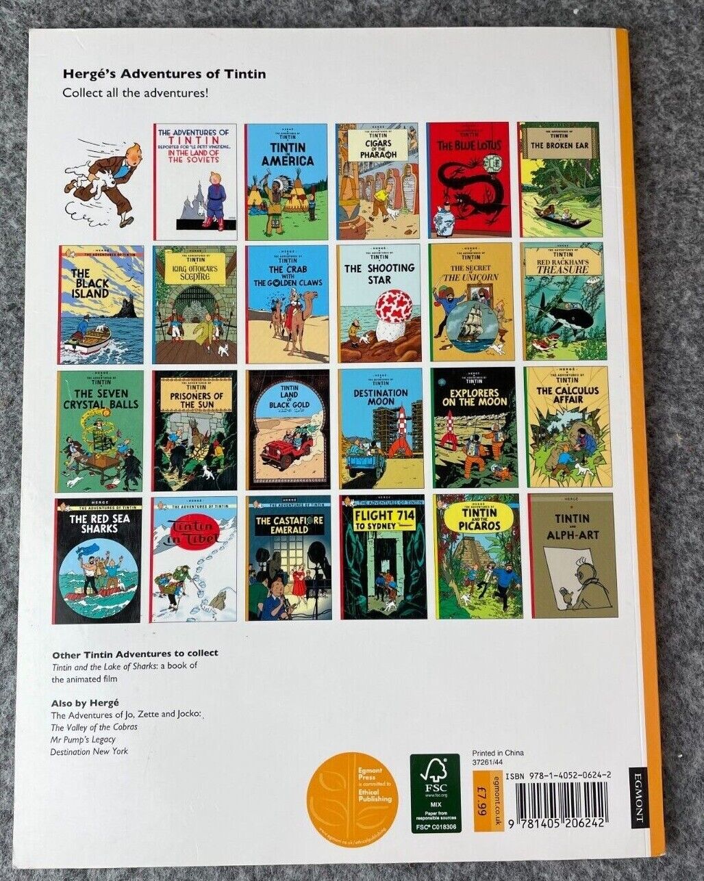 The 7 Crystal Balls Tintin Book Egmont UK Paperback Edition