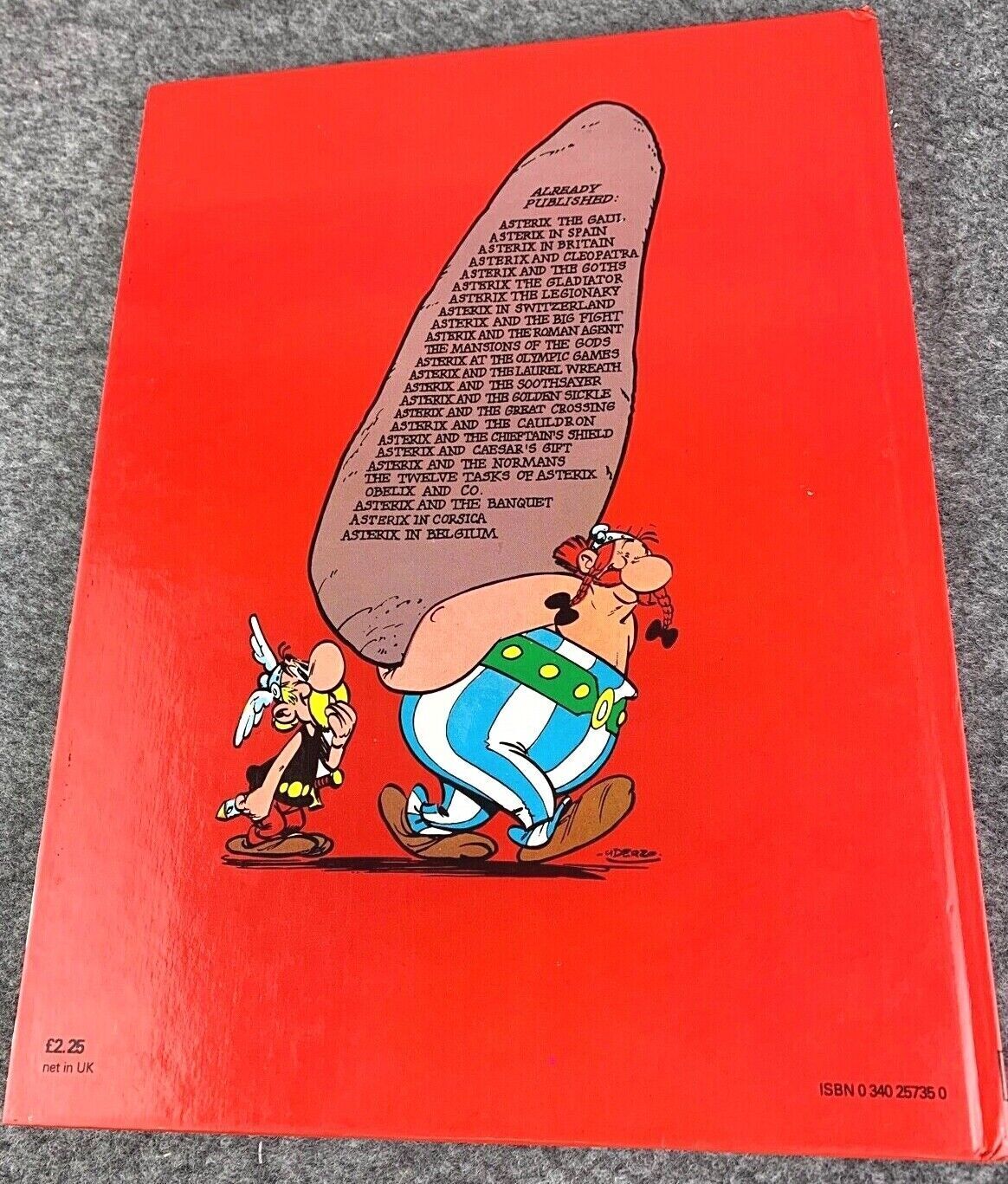 Asterix in Belgium - 1980 Hodder Dargaud 1st UK Edition Hardback Comic Book EO Uderzo