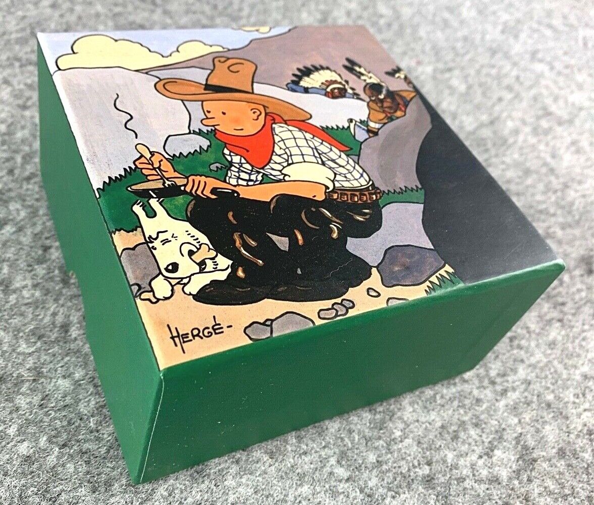 Rare Pixi Tintin Figurine 46529 "Tintin & Snowy in America" Colorised 2020 Metal