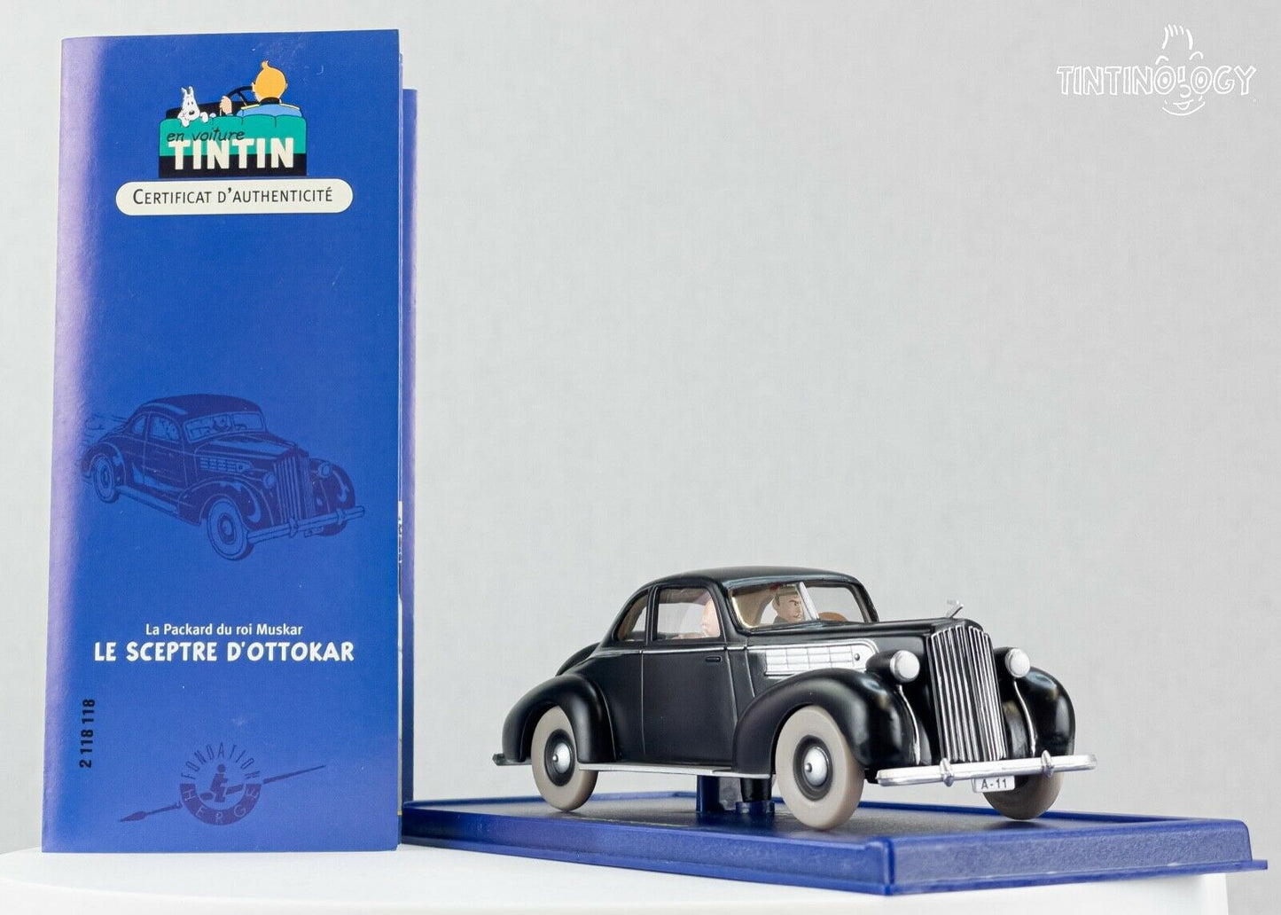 ATLAS TINTIN CAR # 18 Packard 6 - Ottokars Herge model car 1/43 Scale