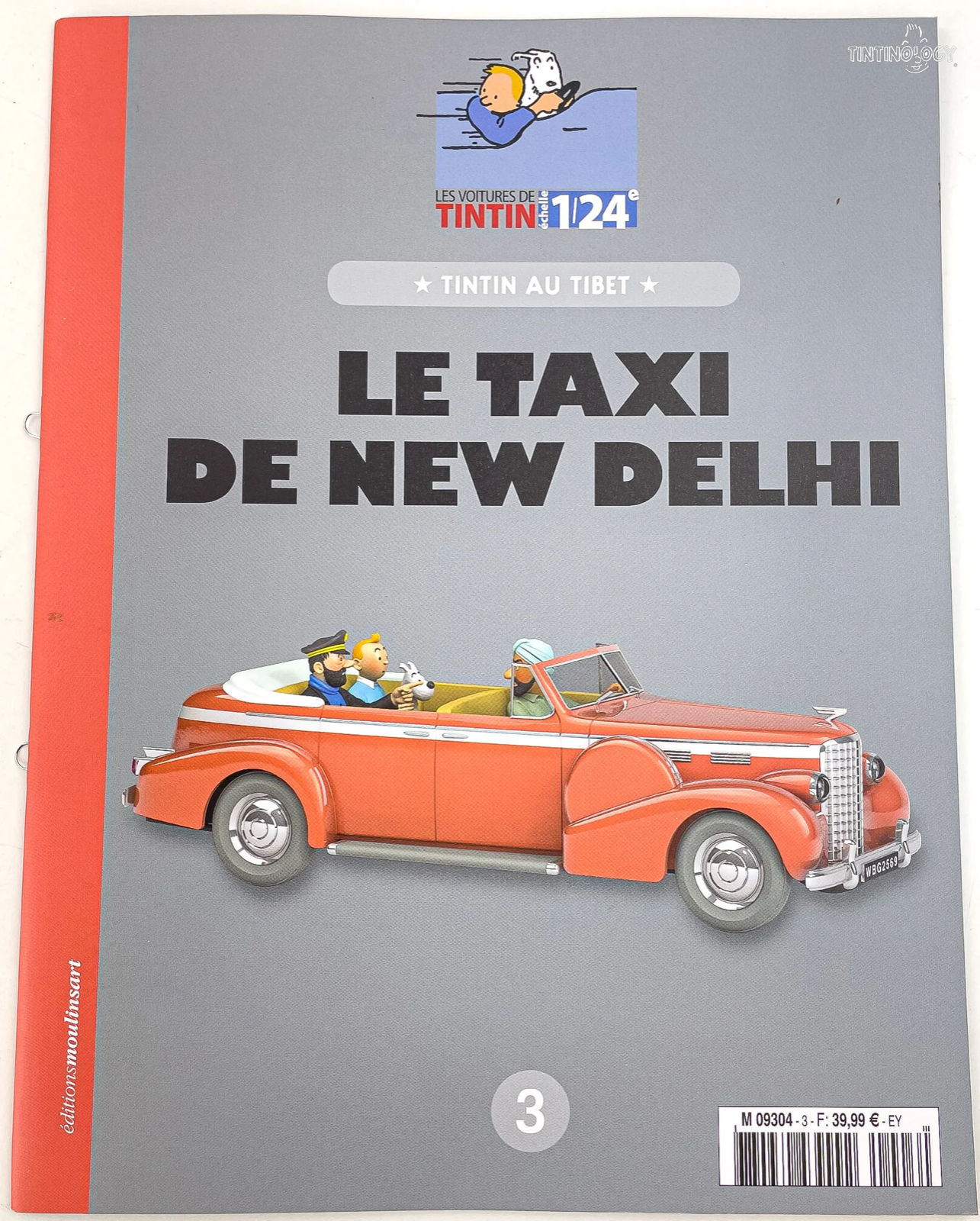 HACHETTE TINTIN 1/24 29903 New Delhi Taxi: Cadillac Fleetwood Model Car #3 Tibet