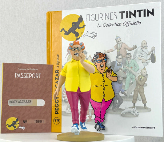 Tintin Figurines Officielle # 79 Peggy Alcazar: Picaros Herge model resin Figure