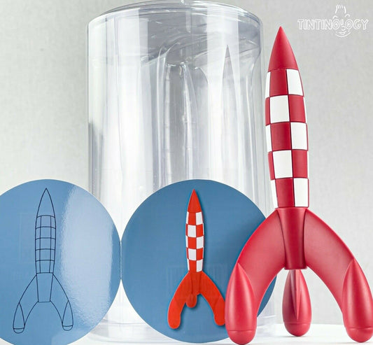 Tintin Figurine Moulinsart 42615 Moon Rocket 17cm Model Herge Fusee Lunaire