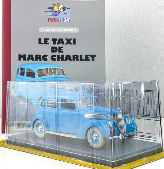 HACHETTE Tintin Car 1/24 #58 Charlet Blue Taxi Calculus Affair Rare Model Voitur