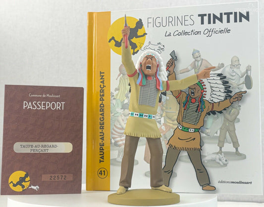 Tintin Figurine Officielle # 41 Red Indian Chief: America Herge model