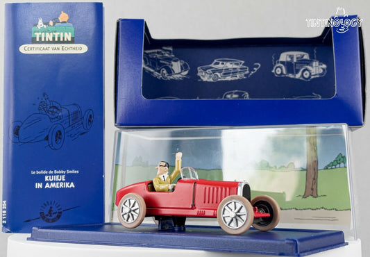 ATLAS TINTIN CAR # 54 Bobby's Bugatti America Herge model 1/43 Scale Voiture
