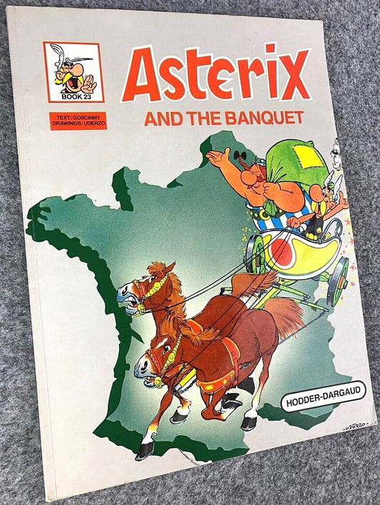 Asterix & the Banquet - 1970/80s Hodder/Dargaud UK Edition Paperback Book Uderzo