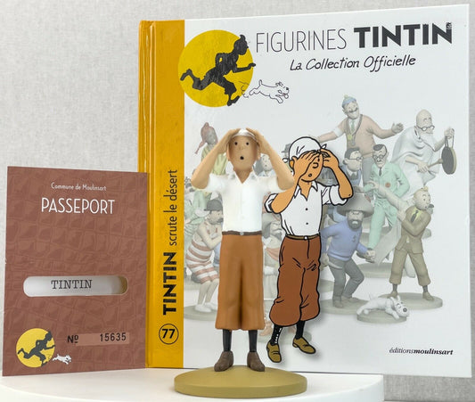 Tintin Figurine Officielle # 77 Desert Tintin: Golden Claws model Herge Figure