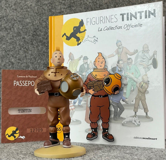 Tintin Figurines Officielle # 65 Tintin Diver: Rackham's Treasure Herge model ML