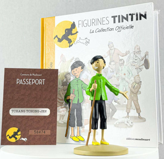 Tintin Figurine Officielle # 8 Chang: Blue Lotus Herge model ML resin Figure