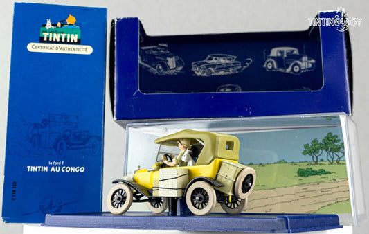 ATLAS TINTIN CAR # 3 Ford Model T: Congo - Herge Moulinsart model car 1/43 Scale